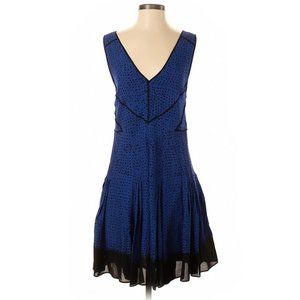 Proenza Schouler Black and Blue Silk Dress Size 4